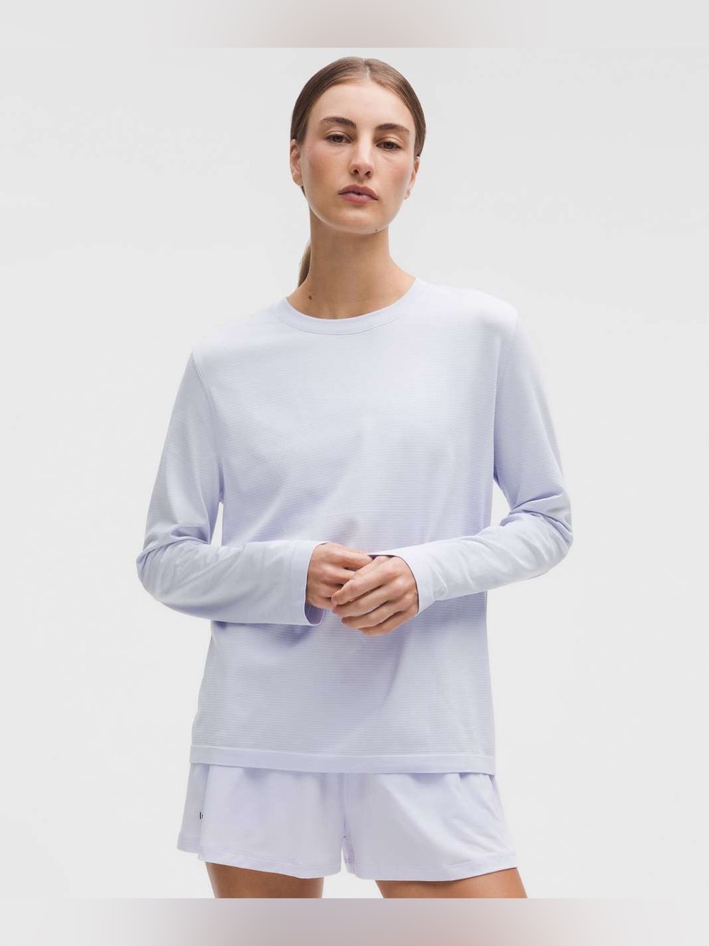 Lululemon Swiftly Relaxed Long Sleeve Shirt size 8 Serene Blue SRNB